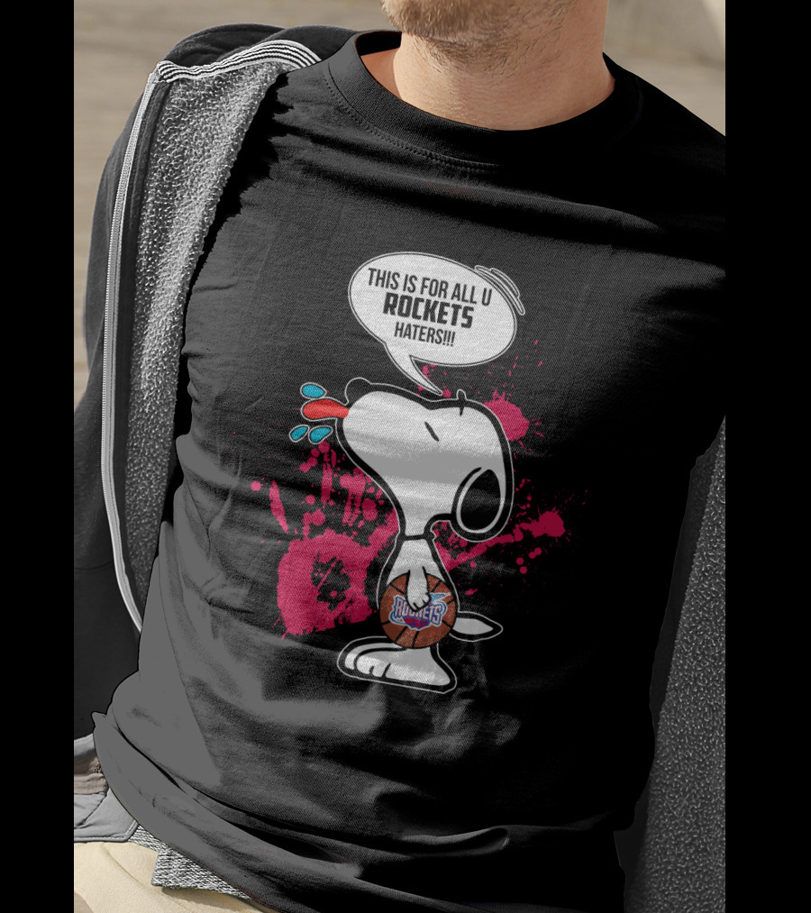 Snoopy Rockets Haters Houston Basketball Fans T-Shirt