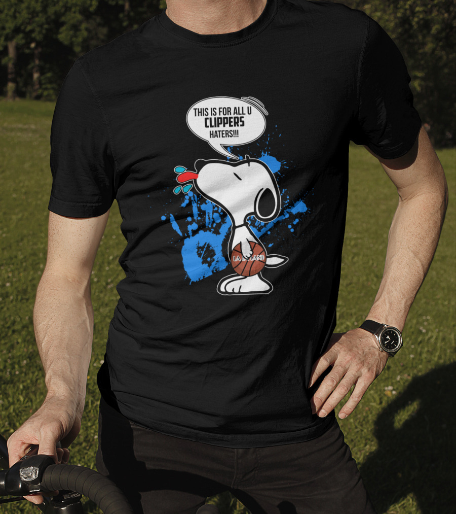 Snoopy La Clippers Haters La Land Basketball Fans T-Shirt