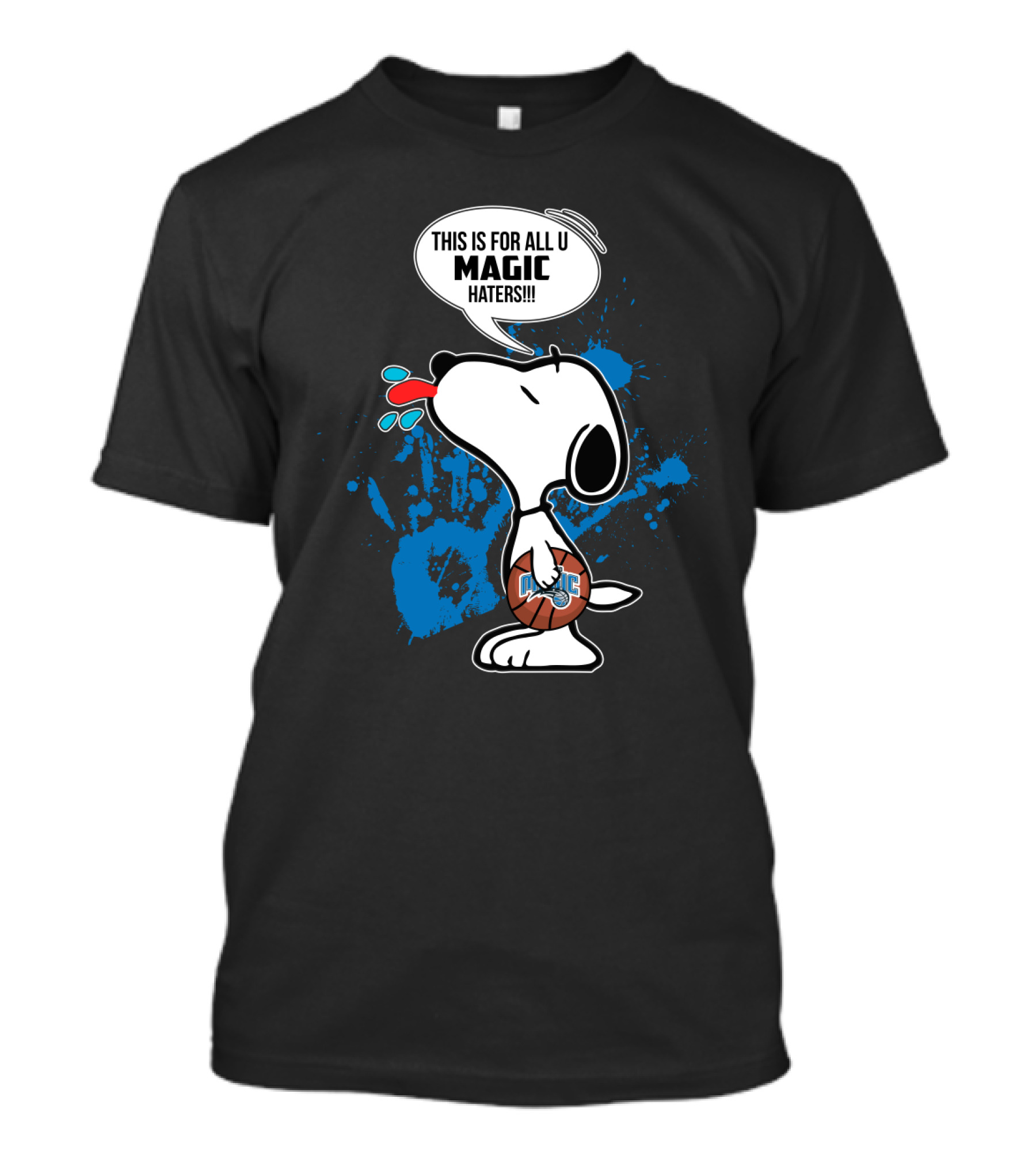 Snoopy Magic Haters Speech Bubble Basketball Orlando Fan T-Shirt