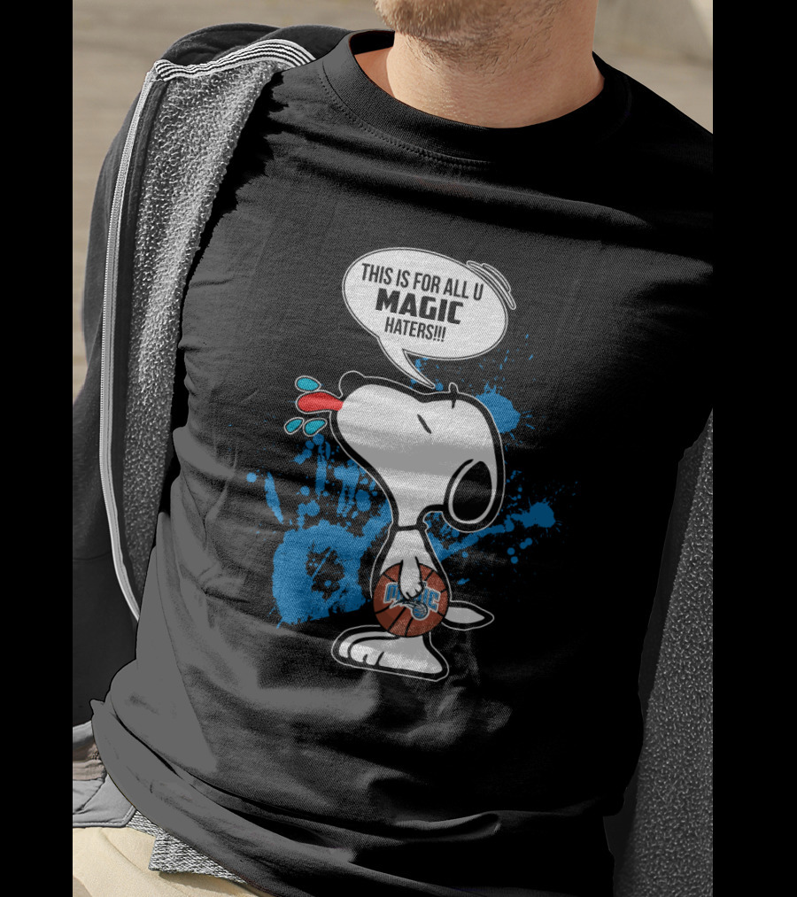 Snoopy Magic Haters Speech Bubble Basketball Orlando Fan T-Shirt