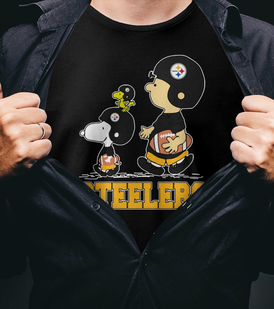 Snoopy Woodstock Steelers Football Fans T-Shirt