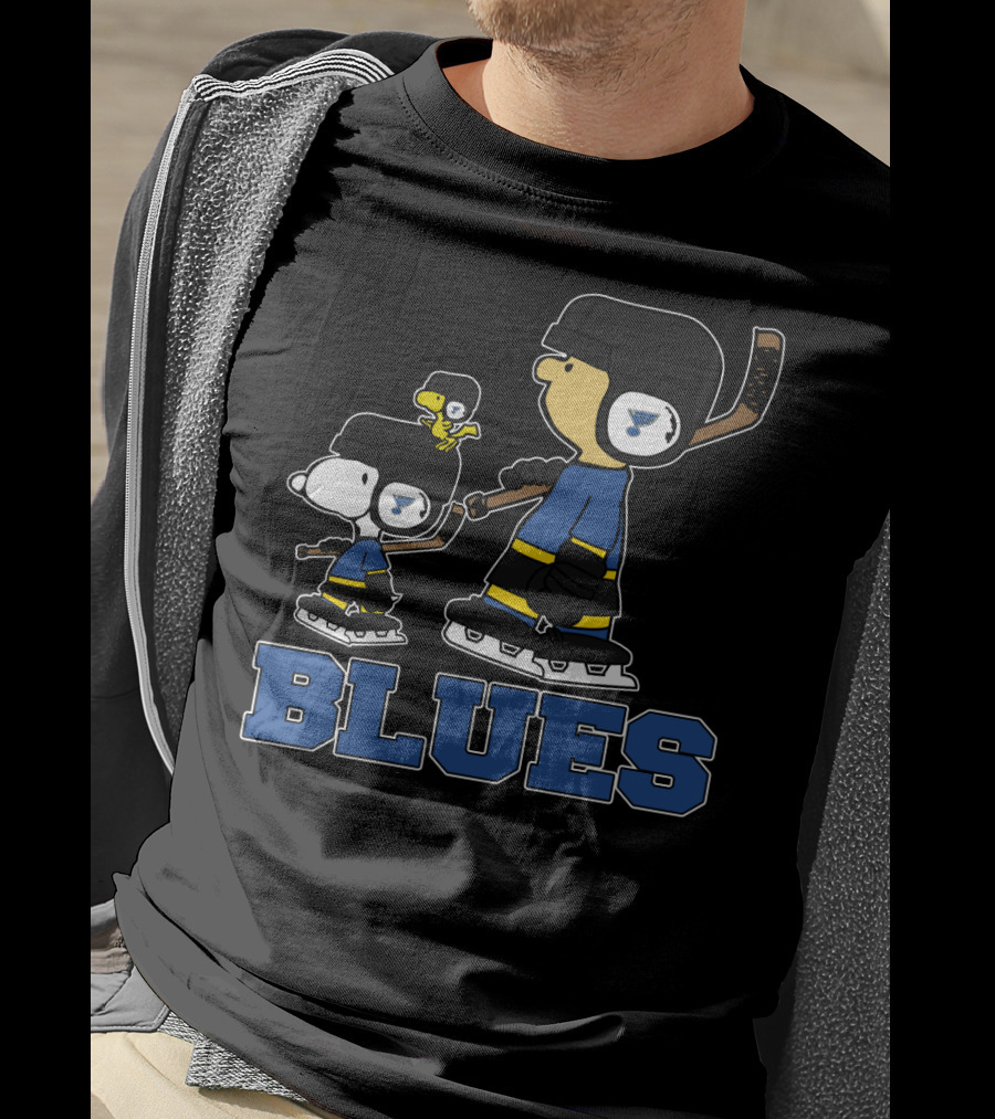 Snoopy Charlie Brown St. Louis Blues Hockey Fans T-Shirt