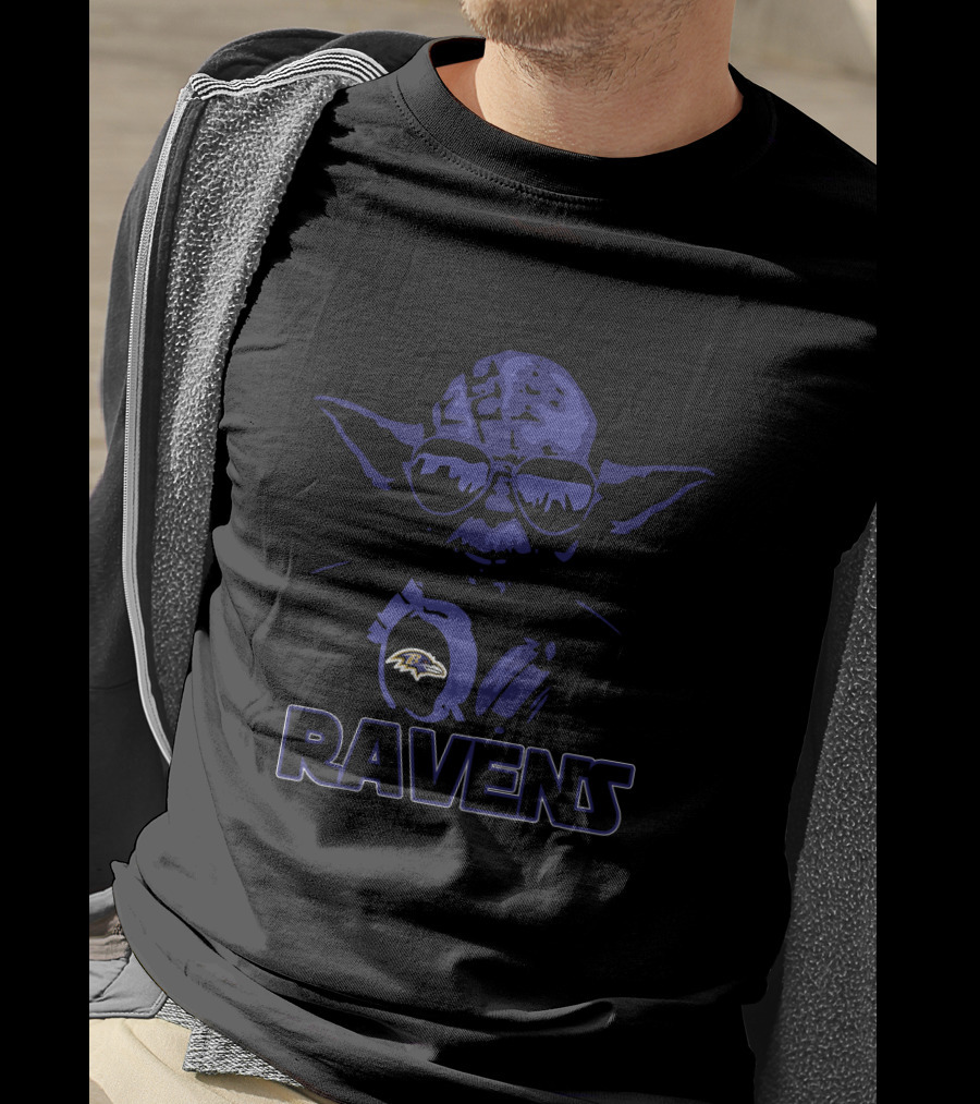 Baltimore Ravens Yoda Star Wars Fans T-Shirt
