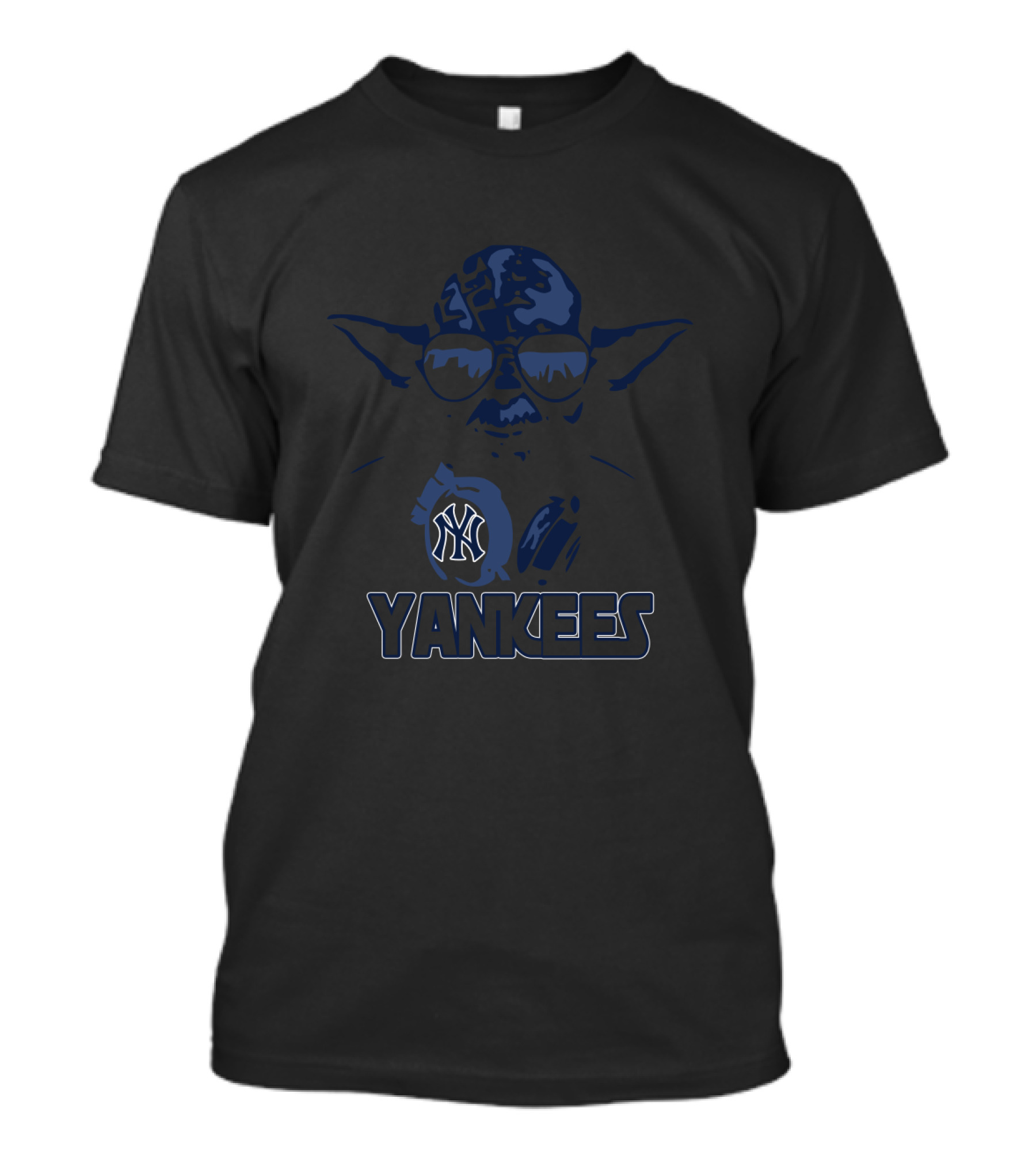 Yoda Star Wars Wearing New York Yankees Logo And Sunglasses Yankees Fans T-Shirt