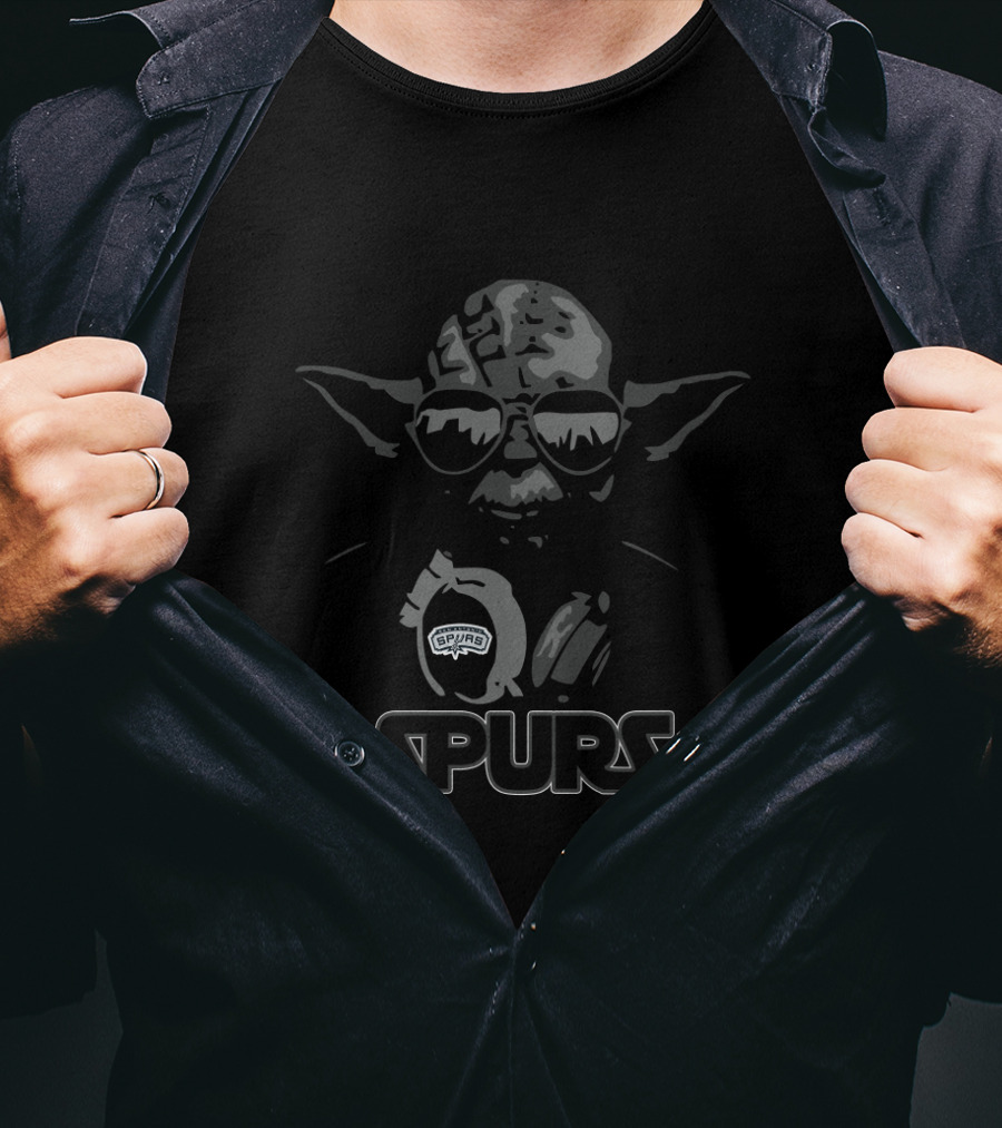 Yoda Star Wars Spurs Fans San Antonio Basketball Jedi T-Shirt