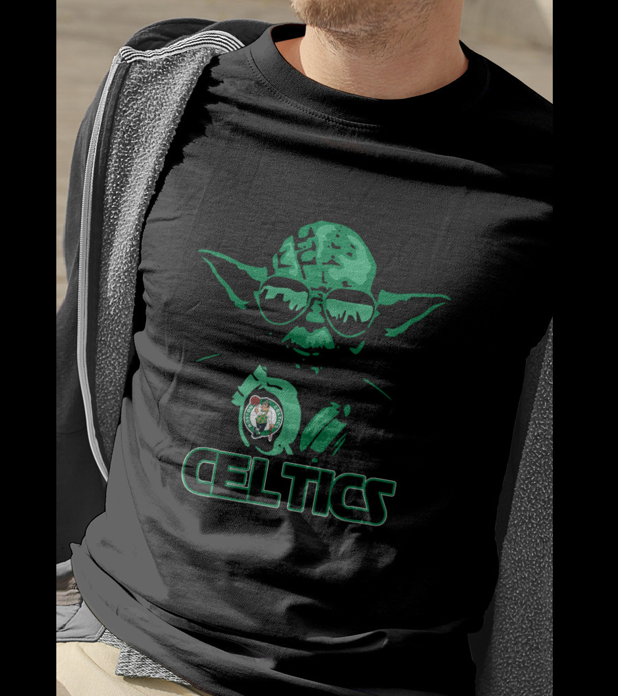 Yoda Celtics Basketball Fandom Star Wars Boston Fans T-Shirt