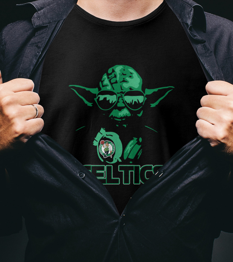 Yoda Celtics Basketball Fandom Star Wars Boston Fans T-Shirt