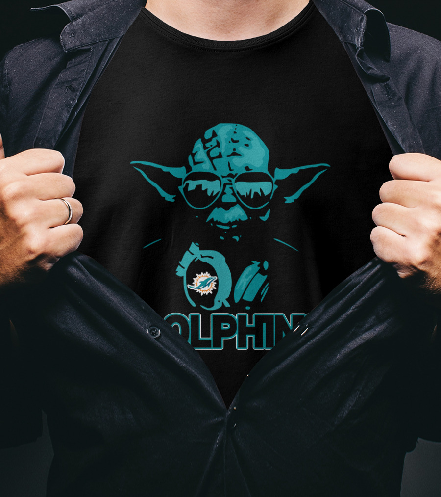 Yoda Dolphins Miami Star Wars Fans T-Shirt