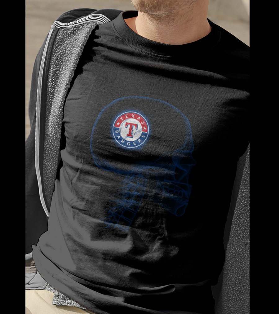 Texas Rangers Brain X-Ray Halloween Fan T-Shirt