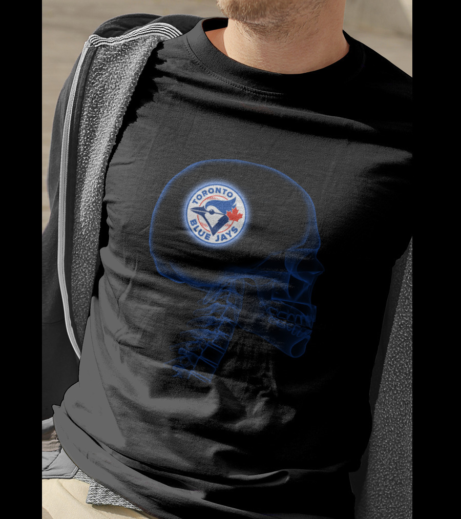 Toronto Blue Jays Skull Brain Halloween T-Shirt