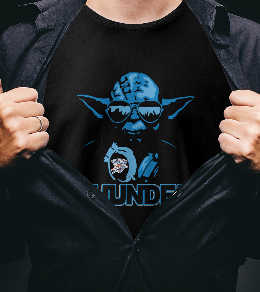 Yoda Thunder Oklahoma City Star Wars Crossover T-Shirt