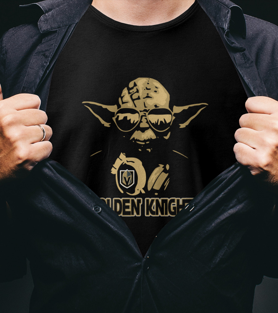 Yoda Vegas Golden Knights Star Wars Parody With NHL Inspired T-Shirt