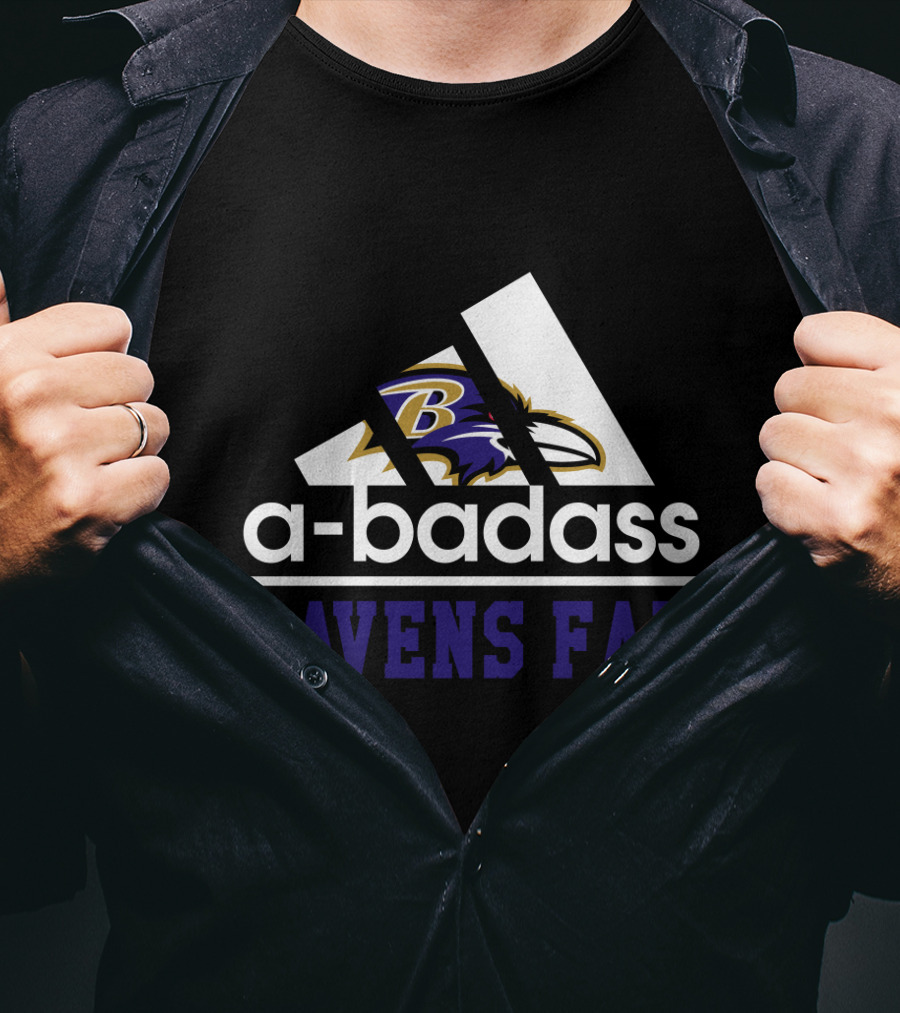 Baltimore Ravens A-Badass Ravens Fan T-Shirt