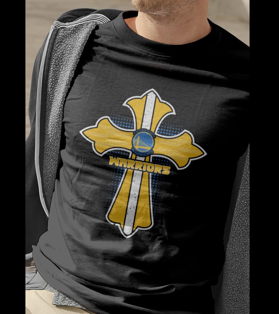 Golden State Warriors Logo On Cross T-Shirt