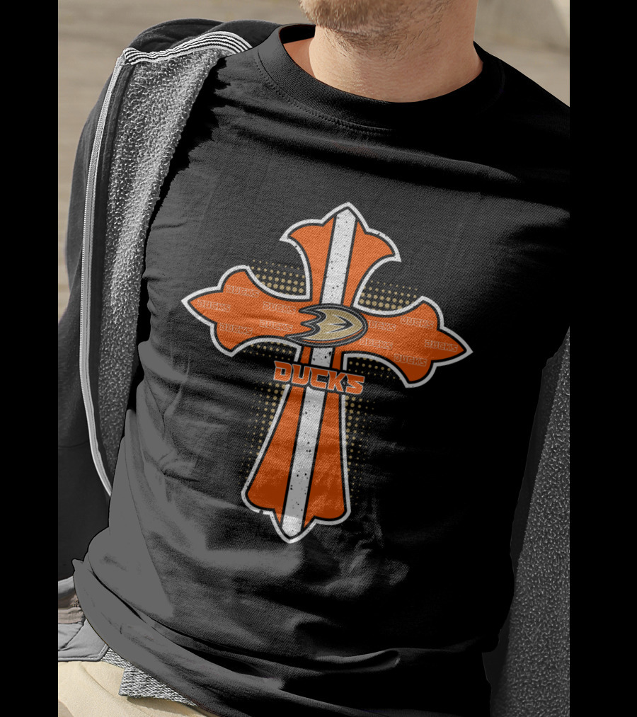 Anaheim Ducks Cross For Jesus Fans T-Shirt