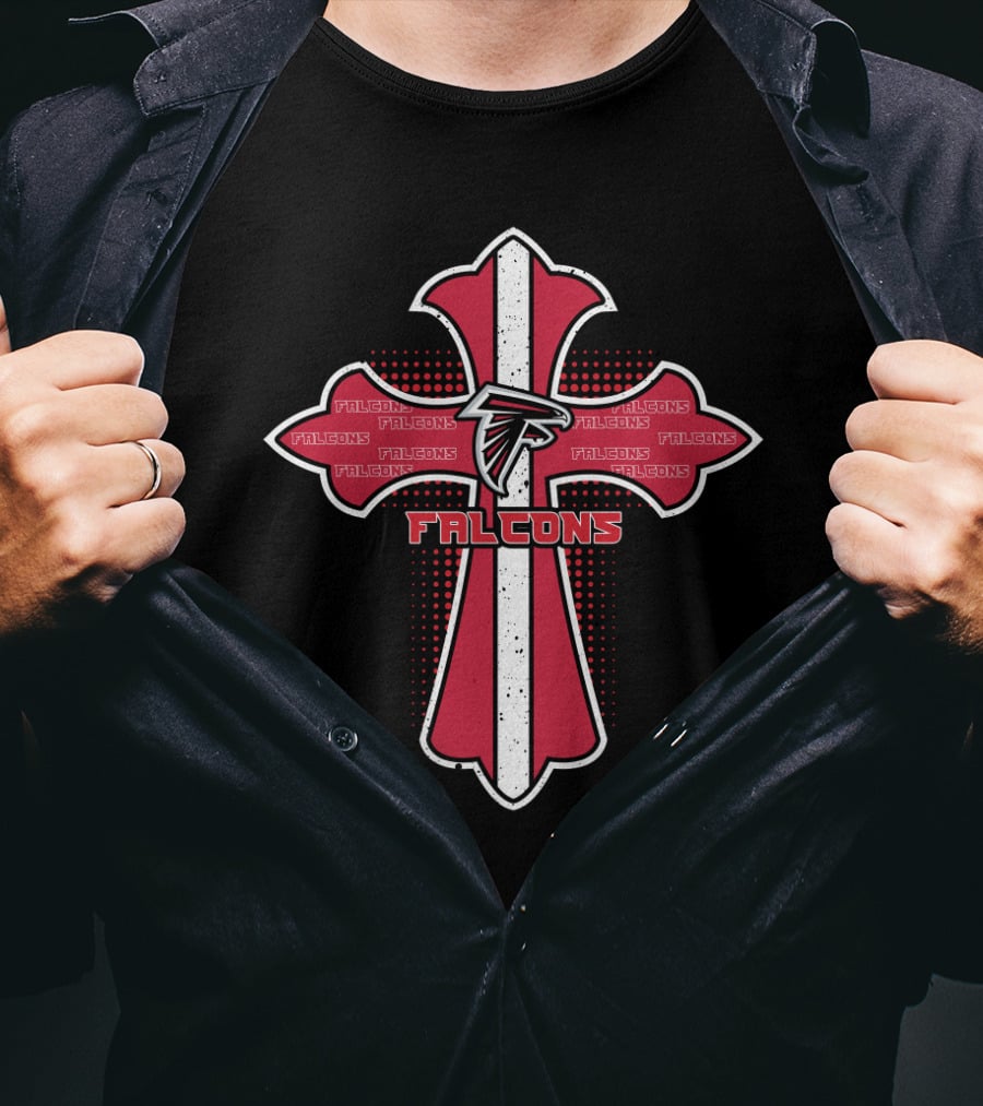 Falcons Cross For Atlanta Fans And Jesus Followers T-Shirt