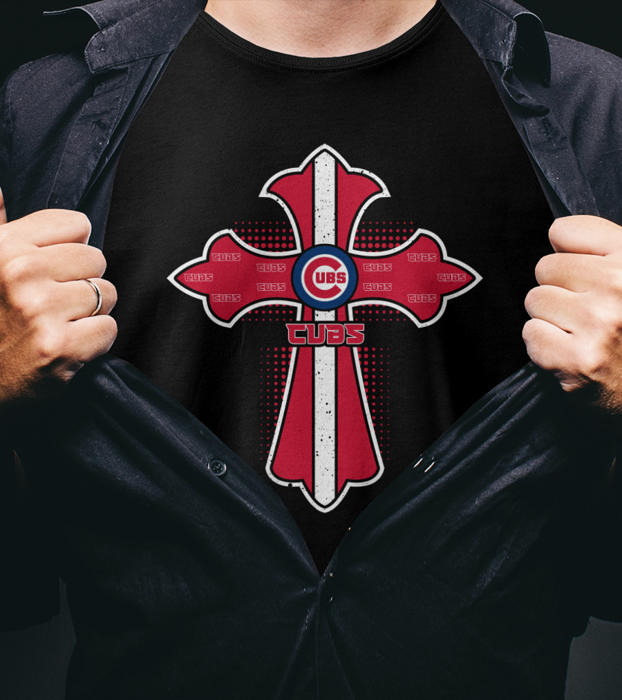 Chicago Cubs Christian Cross Enthusiasts T-Shirt
