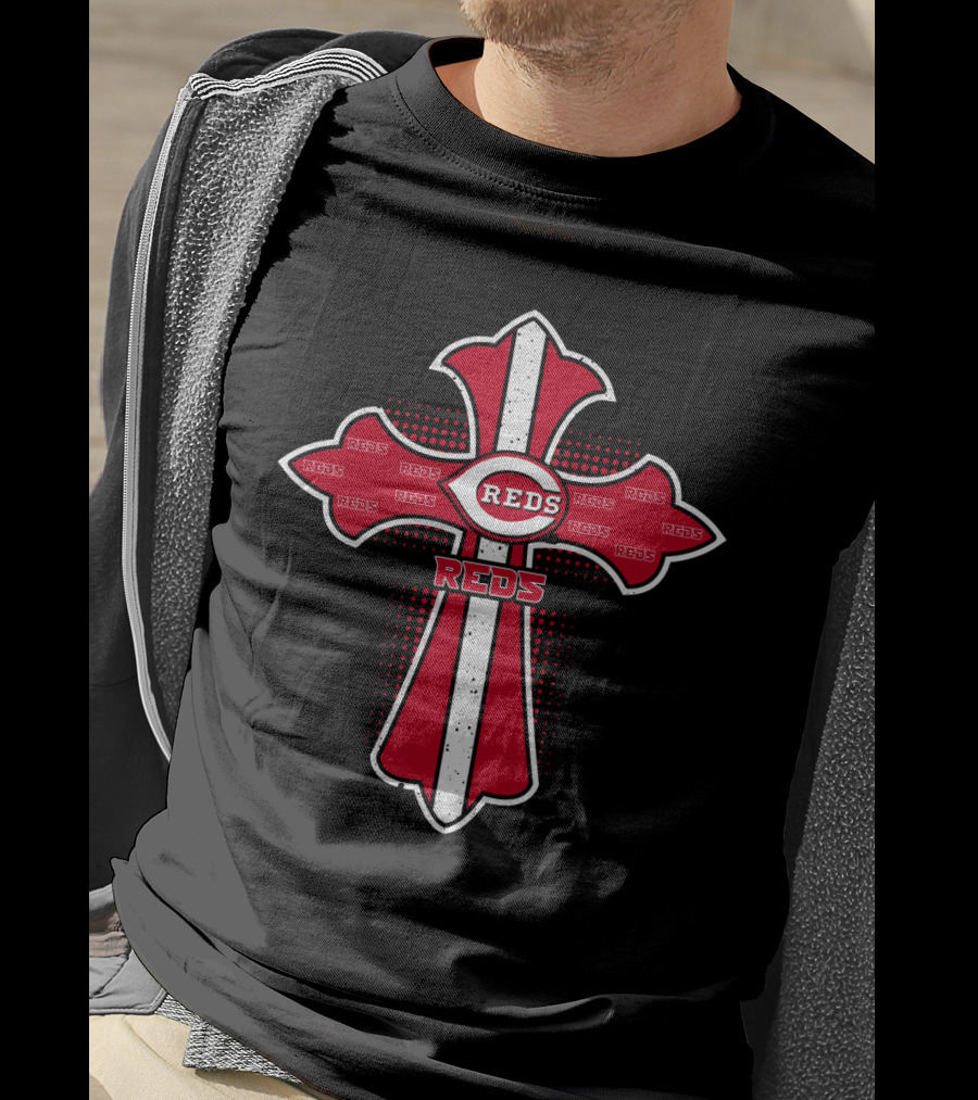 Cross Featuring Reds Cincinnati Mashup T-Shirt