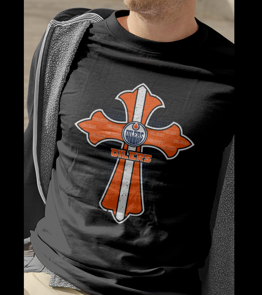 Edmonton Oilers Cross For Jesus Fans T-Shirt