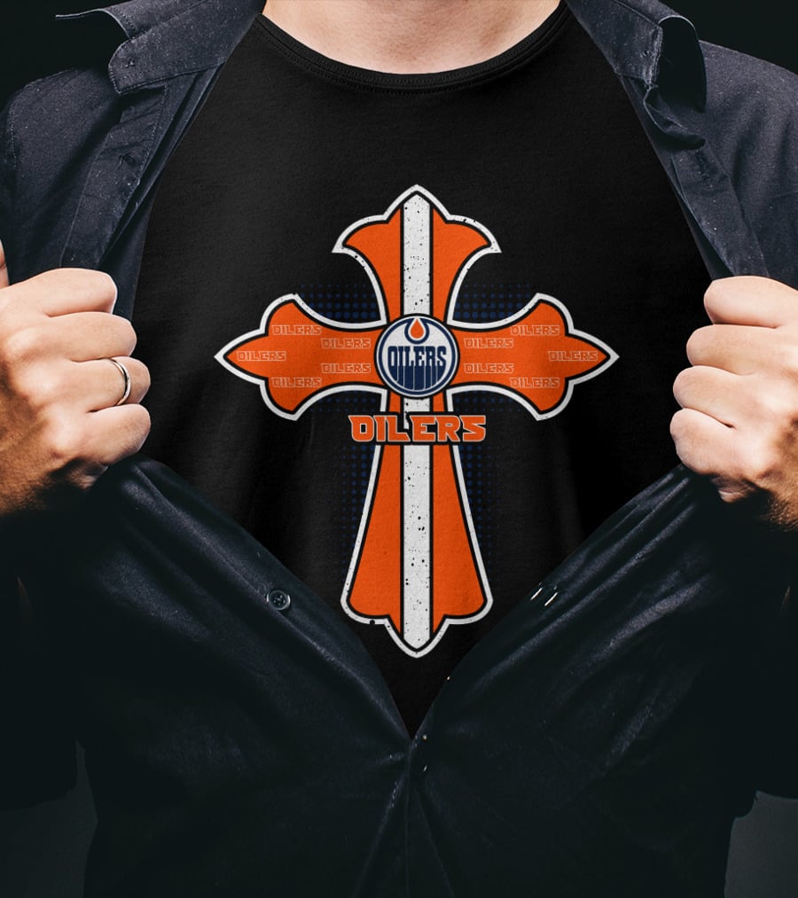 Edmonton Oilers Cross For Jesus Fans T-Shirt