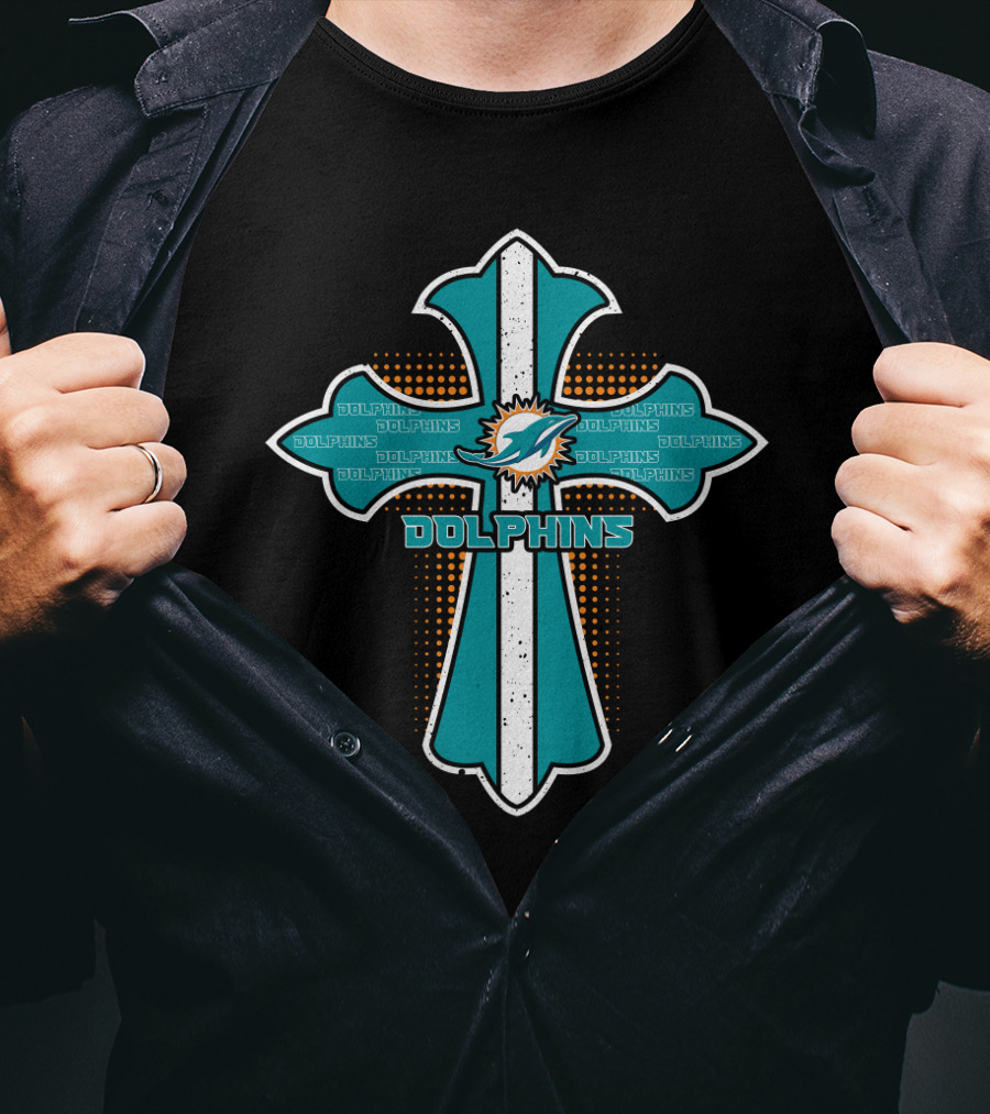 Cross For Jesus Miami Dolphins Fans Dolphins T-Shirt