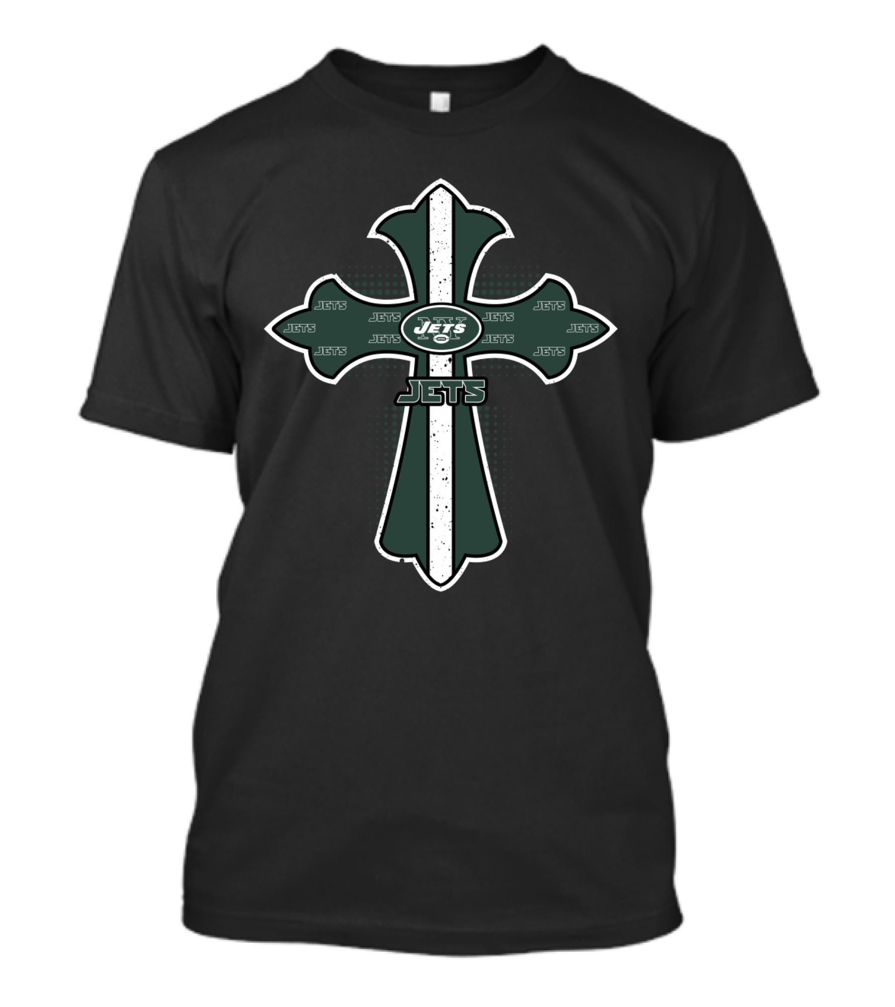 Cross Featuring New York Jets Logo And Fans T-Shirt