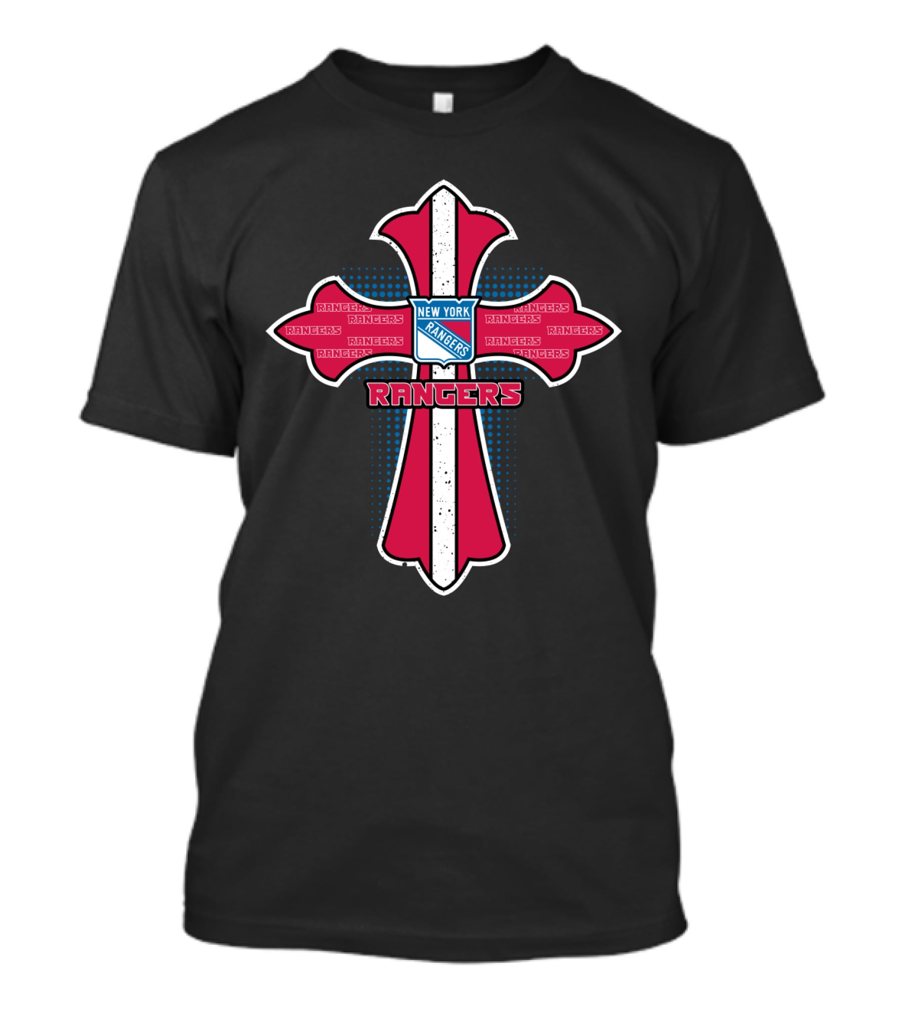 Cross Featuring New York Rangers Fans Rangers Rangers Rangers T-Shirt