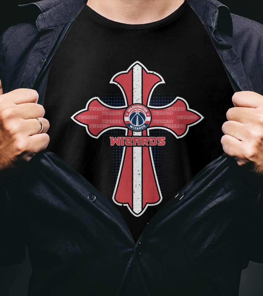 Washington Wizards Cross Design For Fans And Jesus Followers T-Shirt