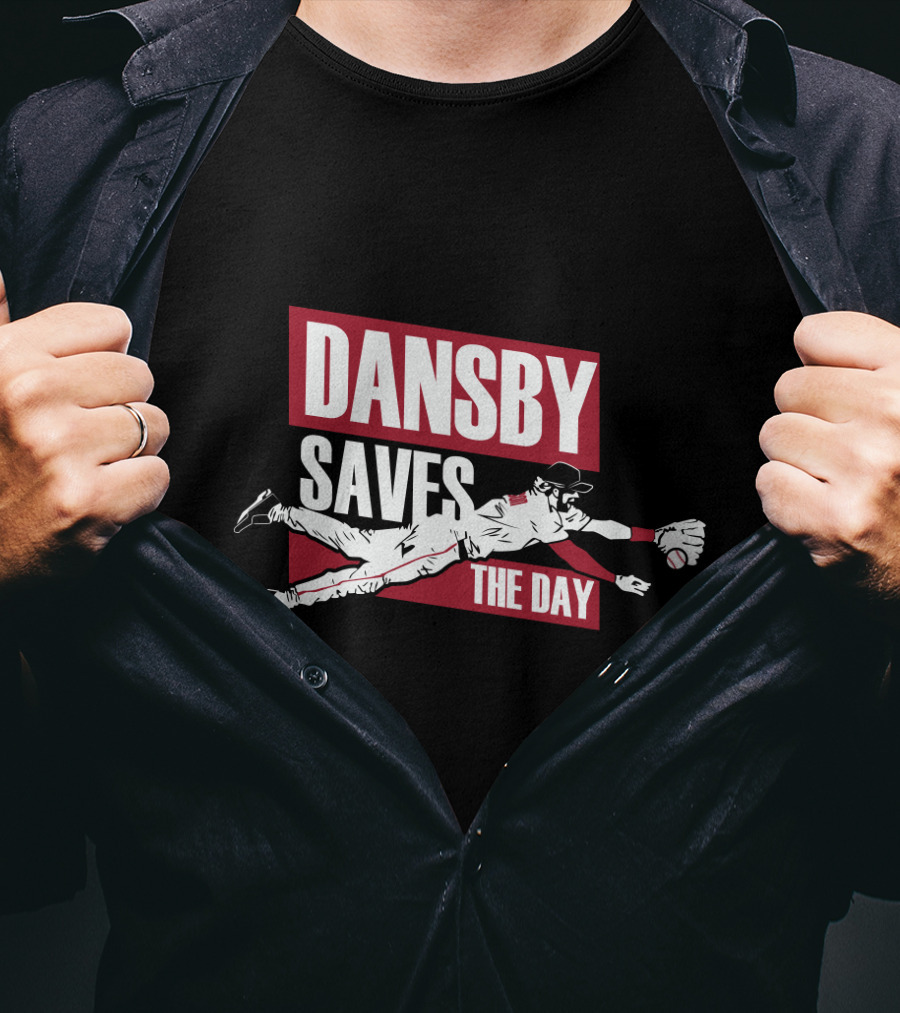 Dansby Saves The Day Baseball Dive Action T-Shirt