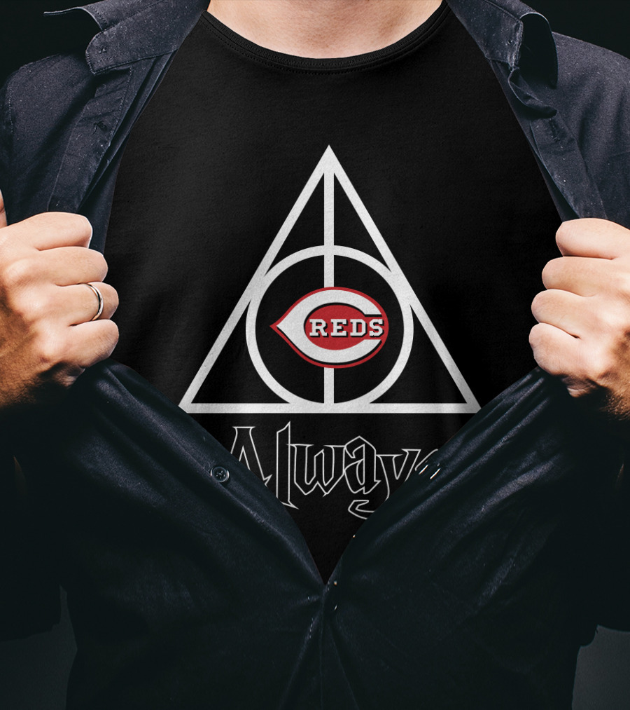 Cincinnati Reds Deathly Hallows Always T-Shirt
