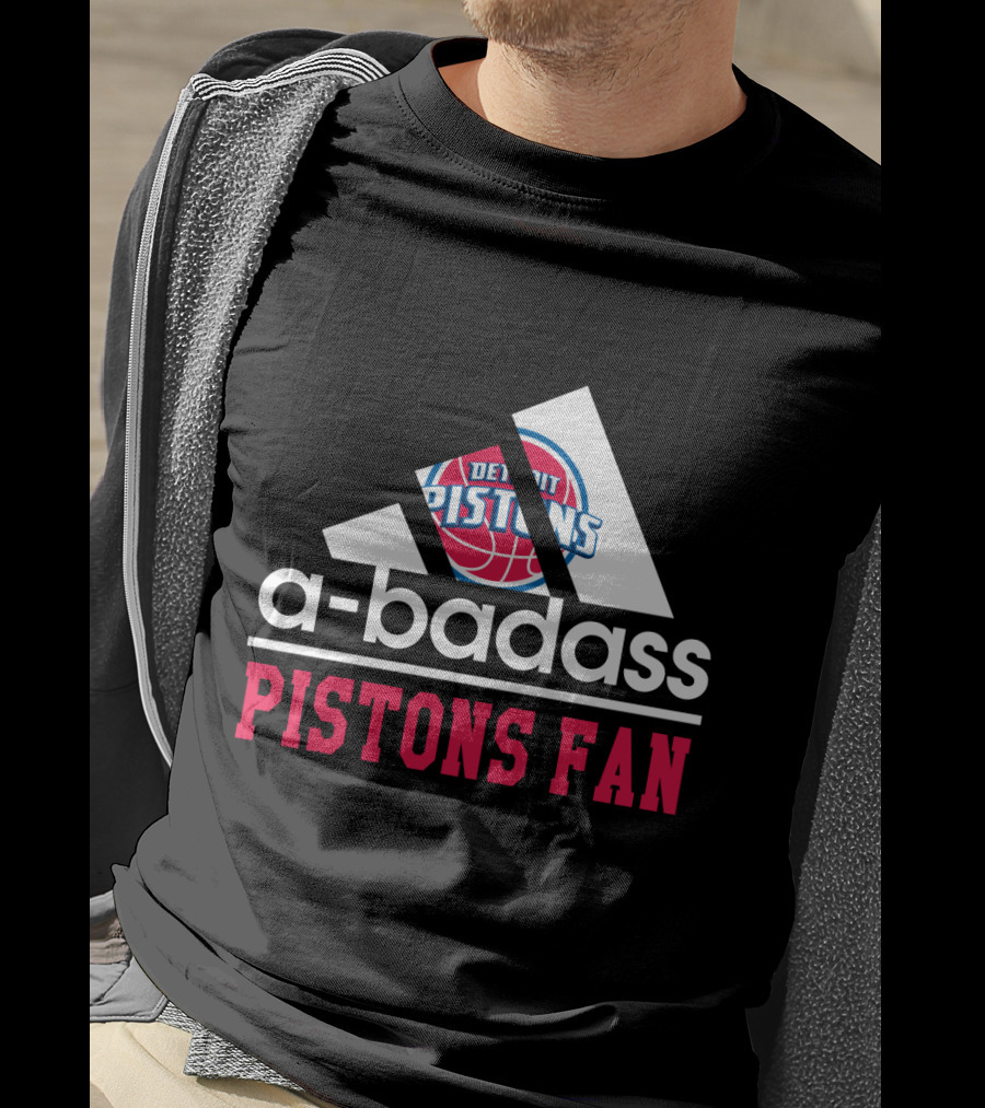 Detroit Pistons Logo A-Badass Pistons Fan T-Shirt