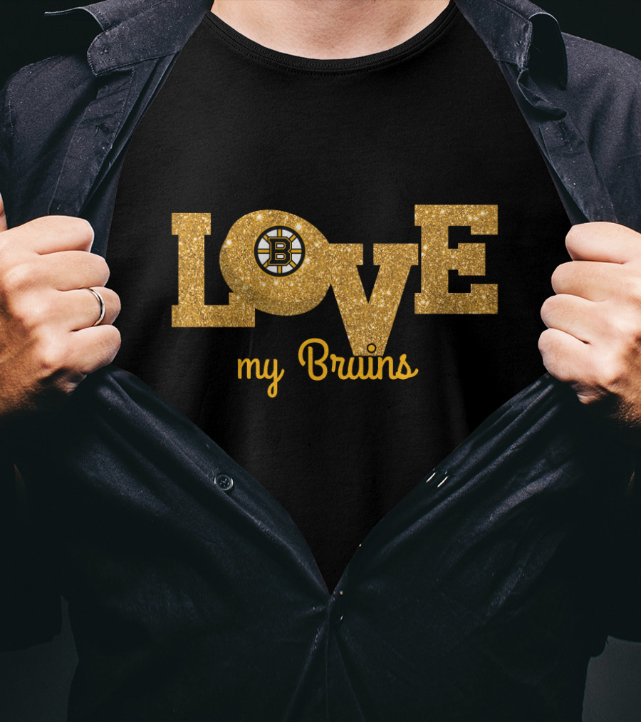 Glitter Love My Bruins Boston Fans T-Shirt