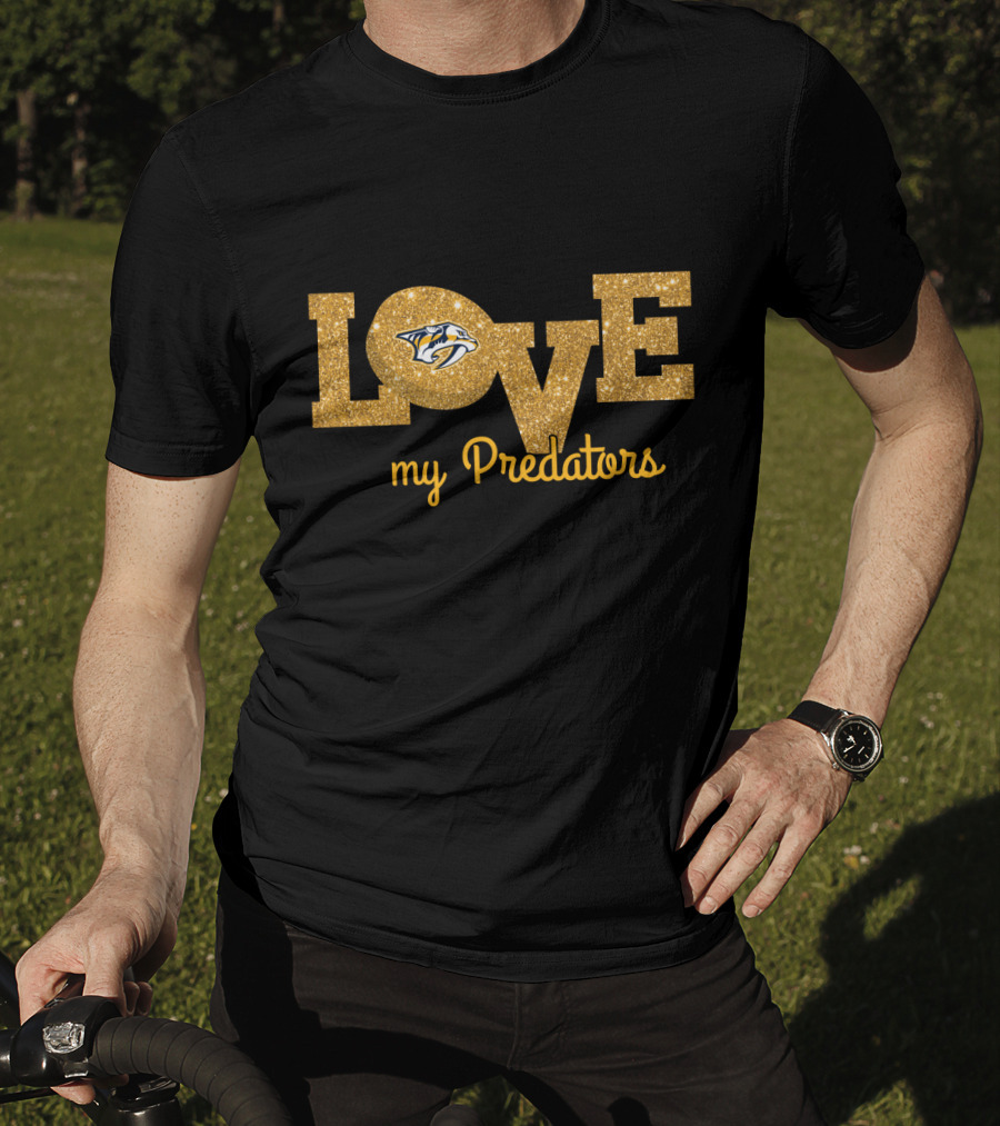 My Nashville Predators Love Glitter Display T-Shirt