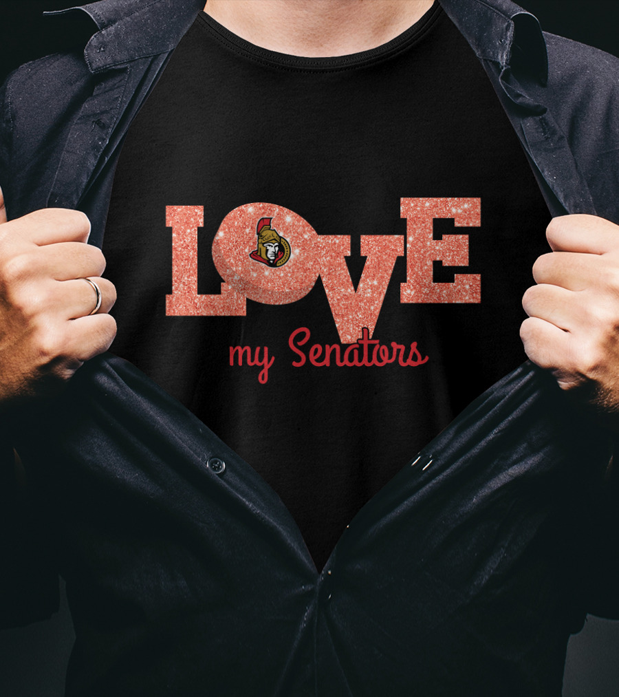 Ottawa Senators Love Glitter My Senators Iconic T-Shirt