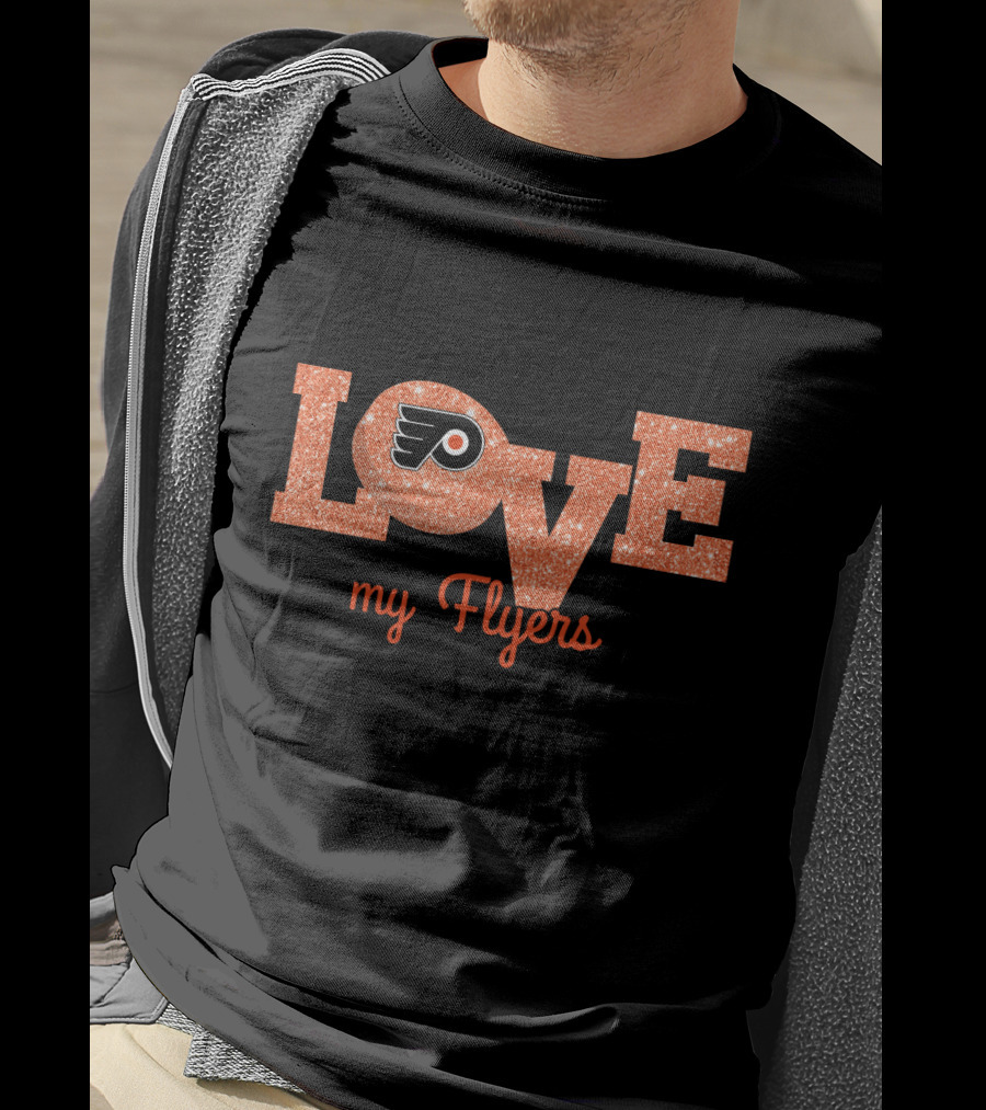 Philadelphia Flyers Glitter Love My Flyers Enthusiasts T-Shirt