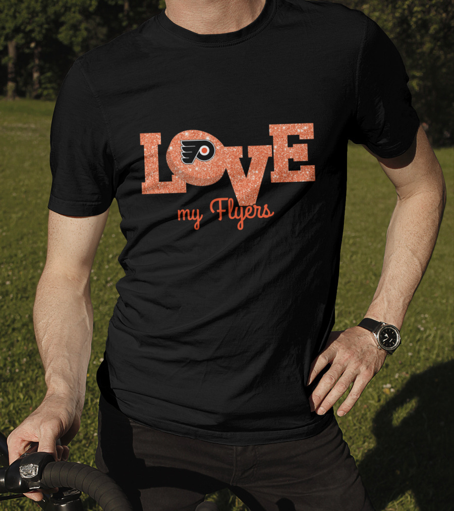 Philadelphia Flyers Glitter Love My Flyers Enthusiasts T-Shirt