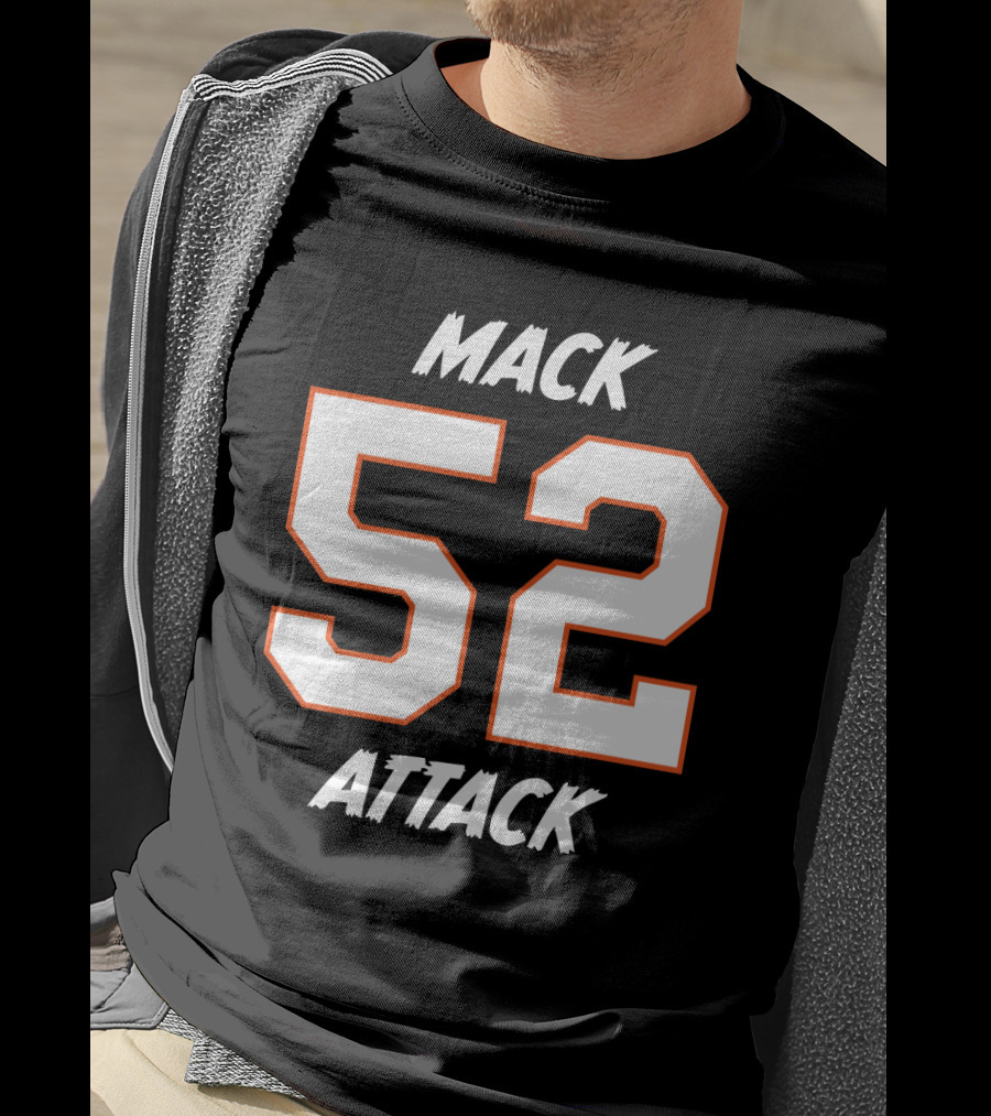 Mack Attack 52 Football Chicago Player Fan Gear T-Shirt