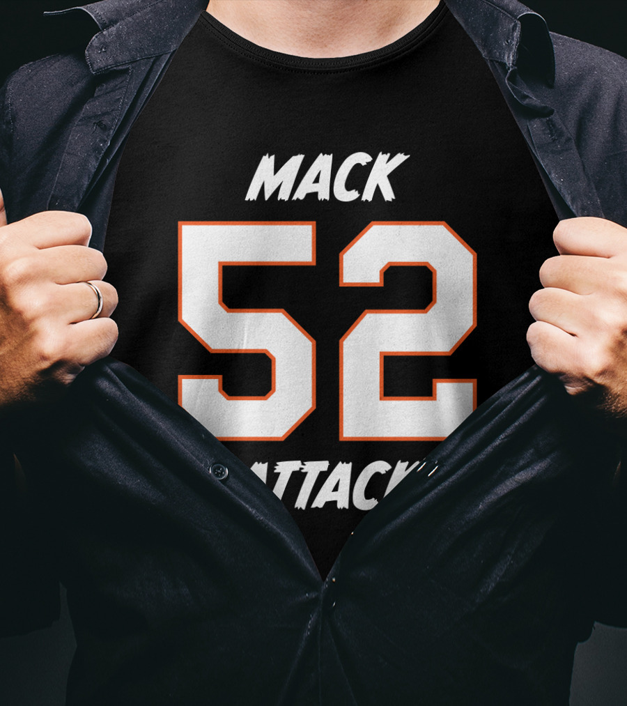 Mack Attack 52 Football Chicago Player Fan Gear T-Shirt