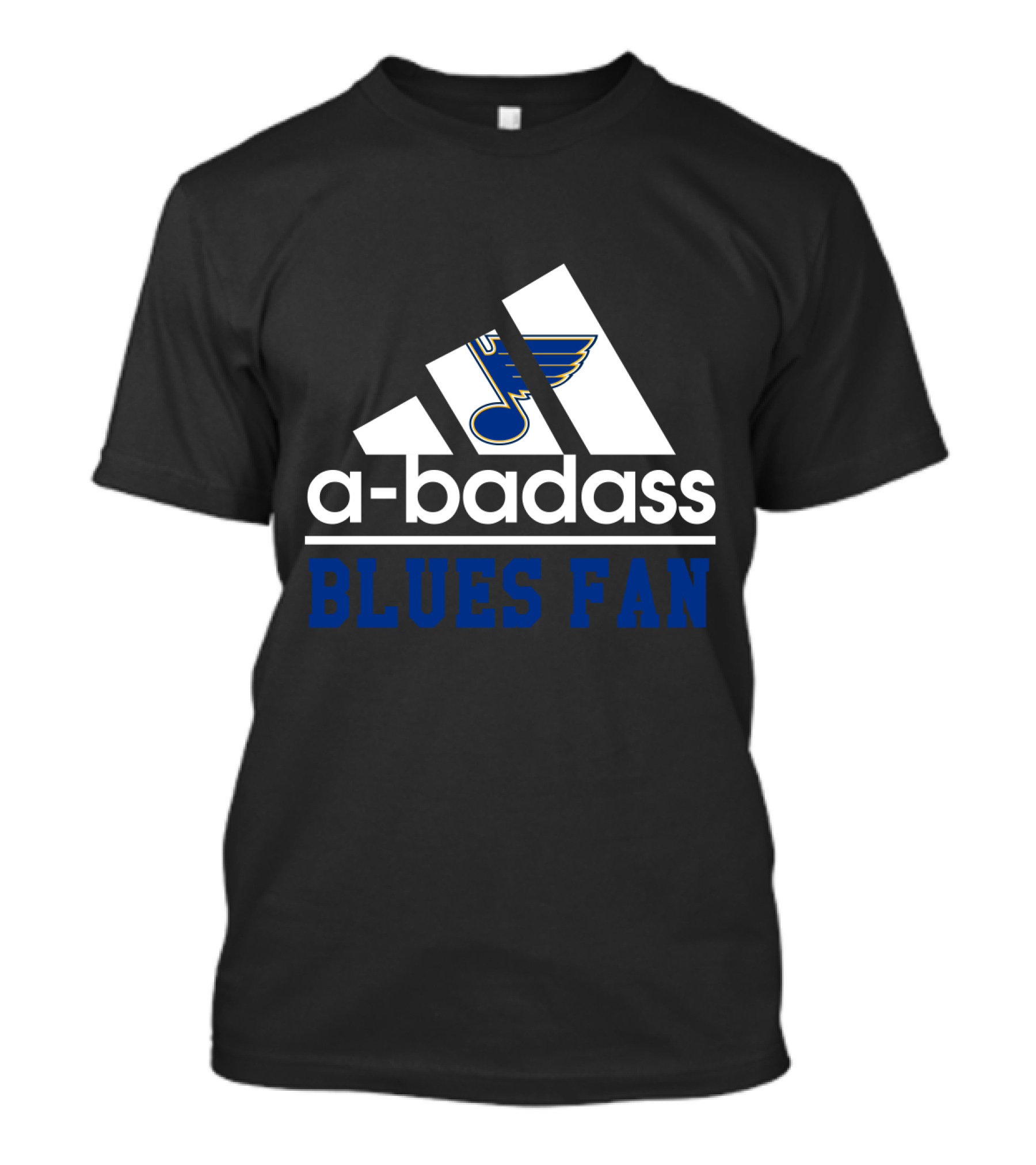 A-Badass Blues Fan St Louis Nhl Hockey Theme T-Shirt