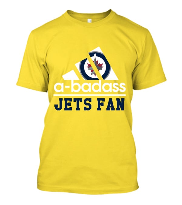 Jets Fan A-Badass Winnipeg Logo Cool T-Shirt