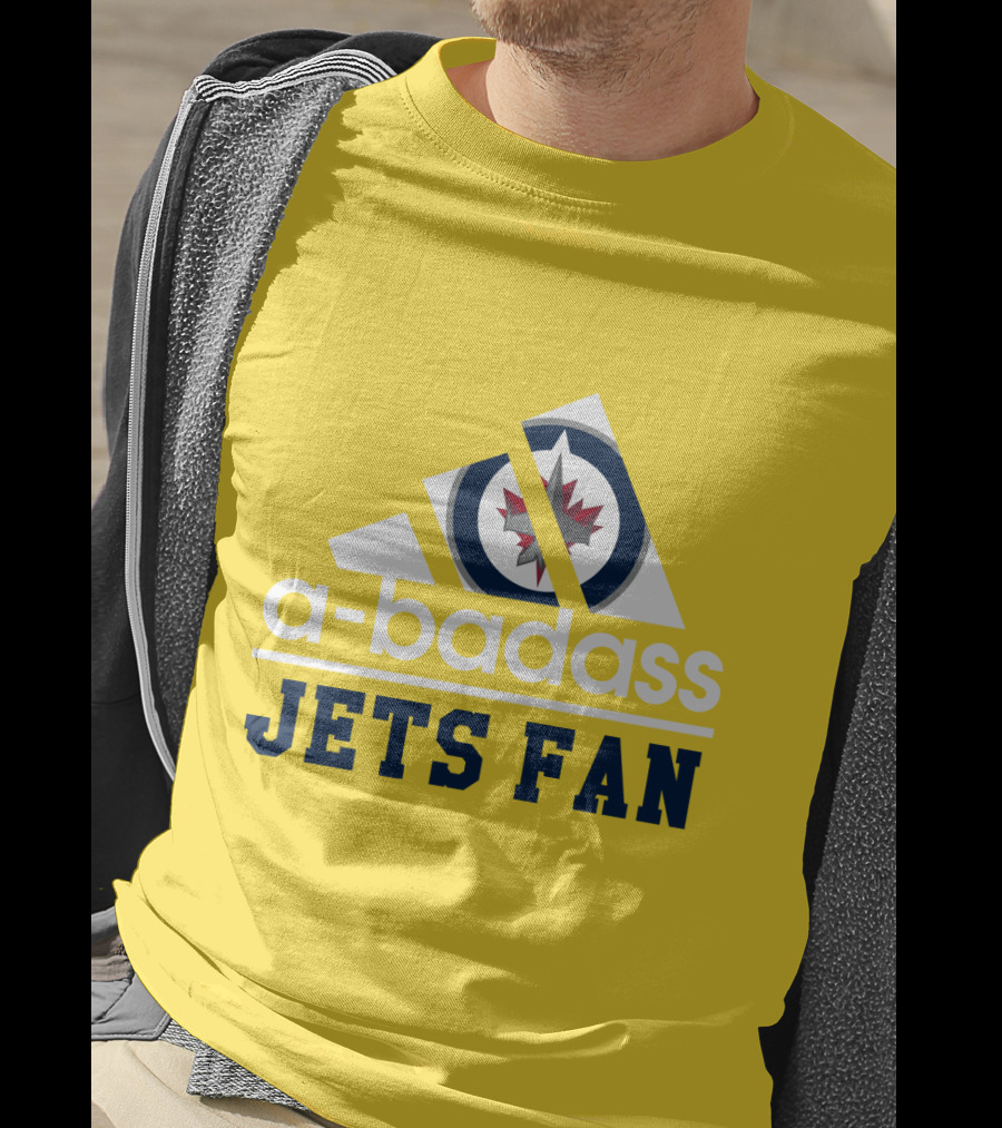 Jets Fan A-Badass Winnipeg Logo Cool T-Shirt