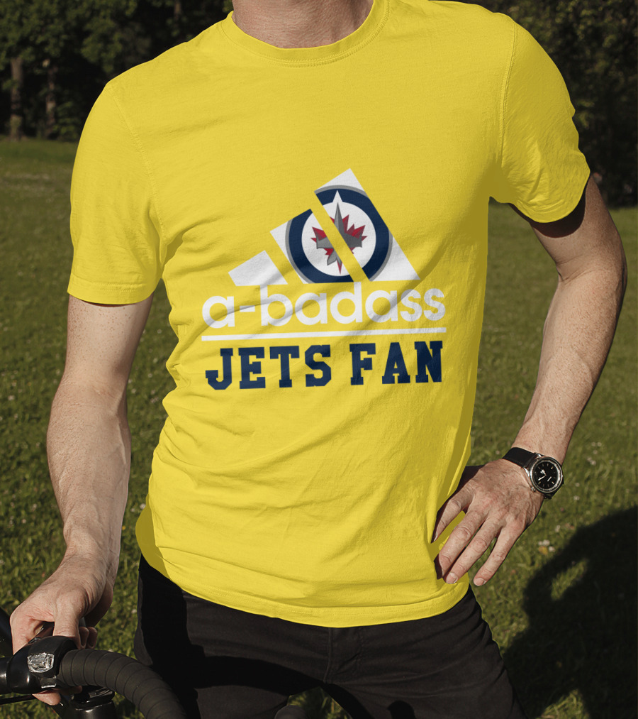 Jets Fan A-Badass Winnipeg Logo Cool T-Shirt
