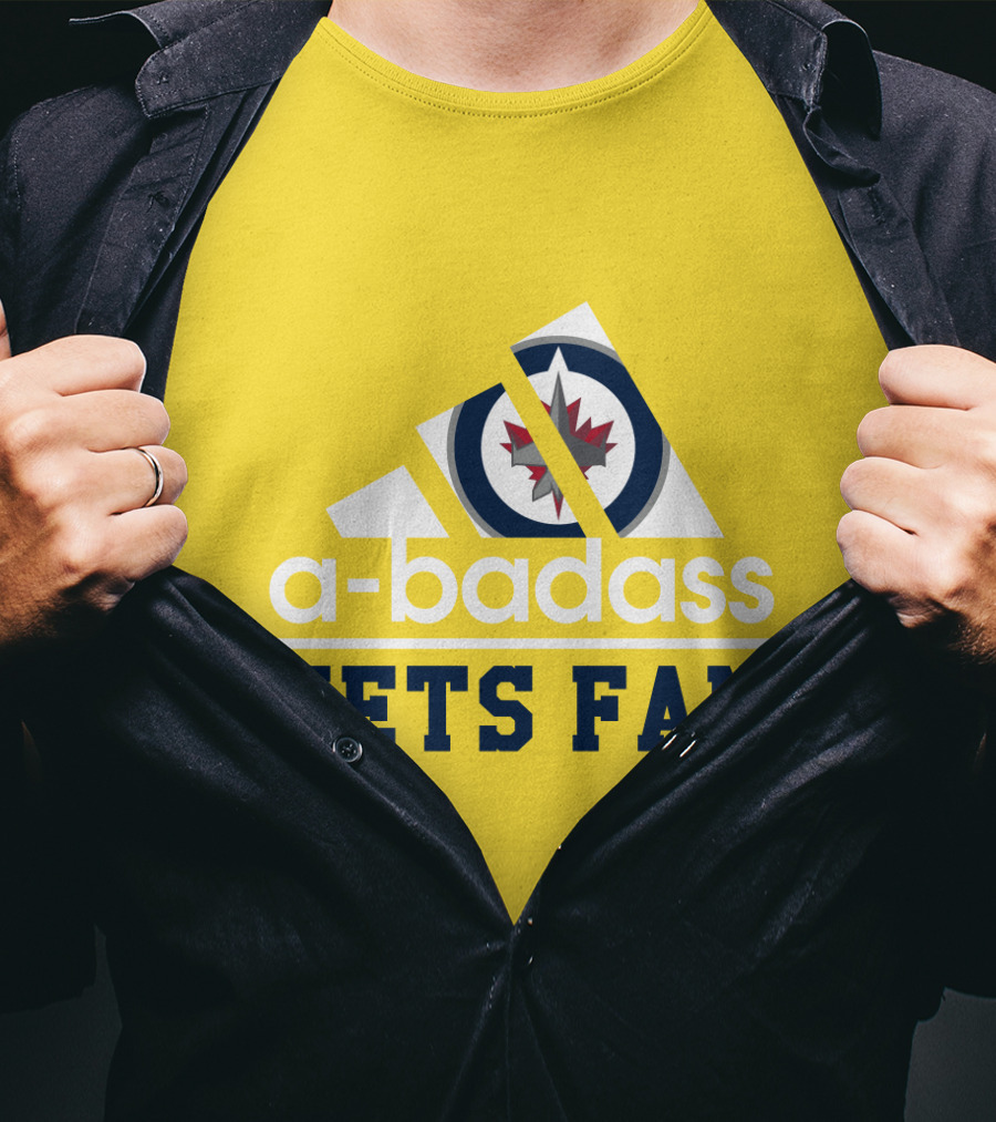 Jets Fan A-Badass Winnipeg Logo Cool T-Shirt