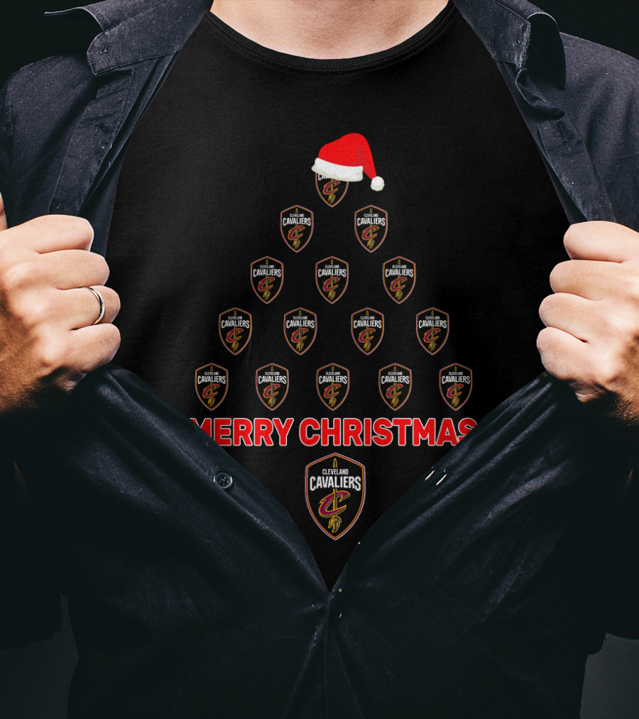 Merry Christmas Cleveland Cavaliers Holiday Tree T-Shirt