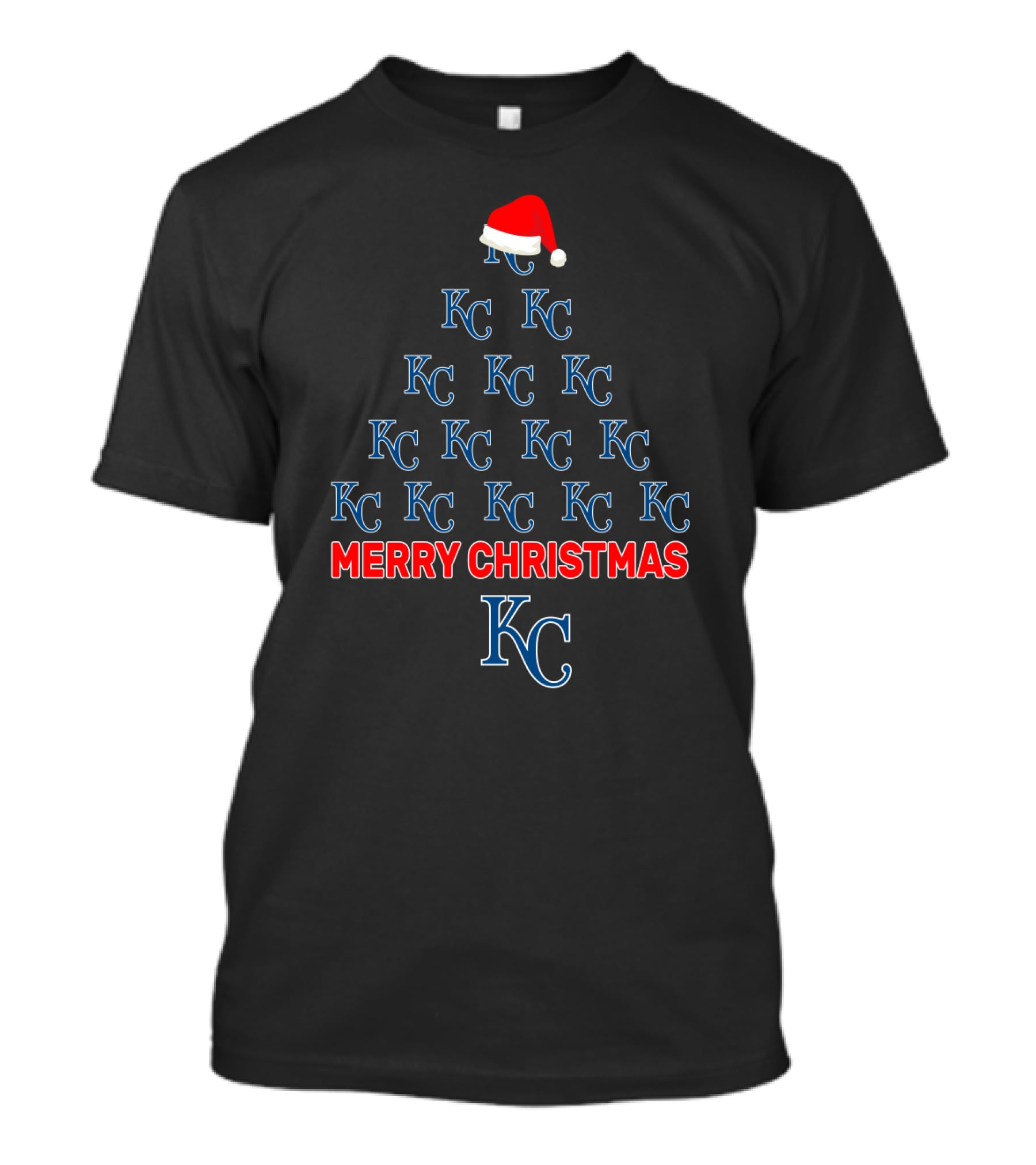 Merry Christmas Kc Royals Holiday Tree T-Shirt