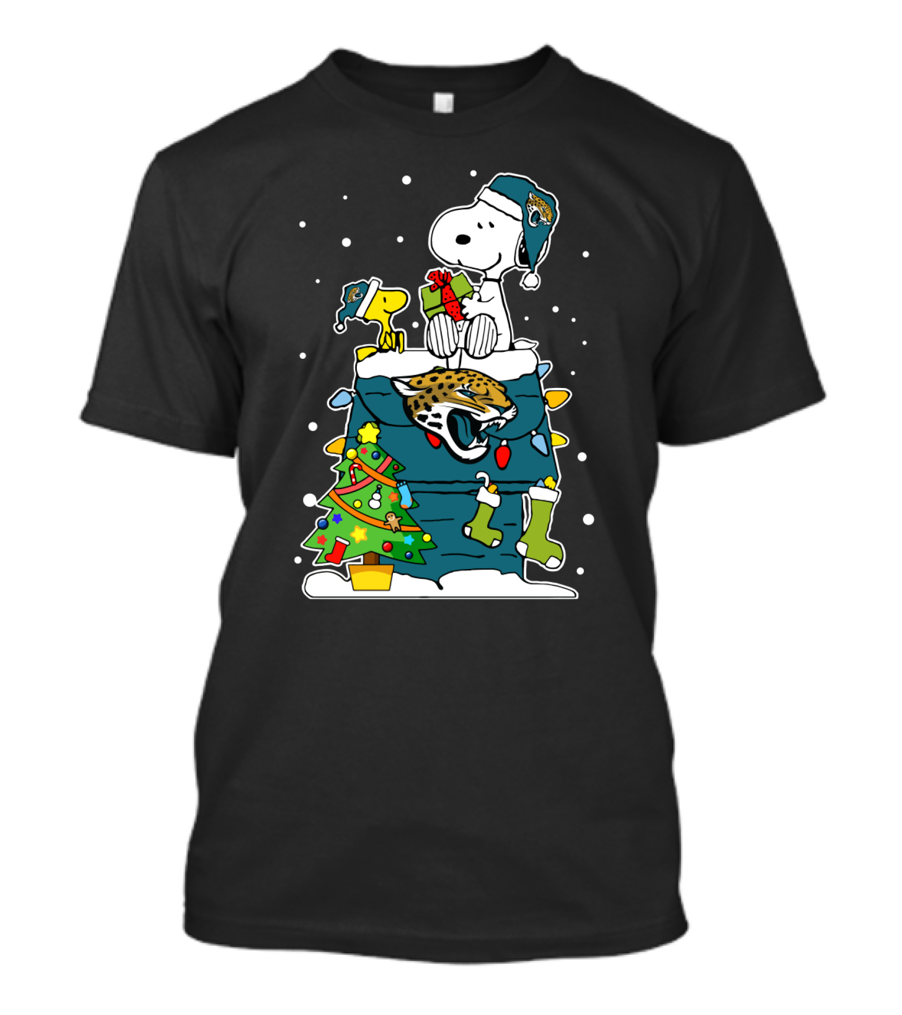 Jacksonville Jaguars Snoopy Christmas Peanuts Fan Holiday T-Shirt