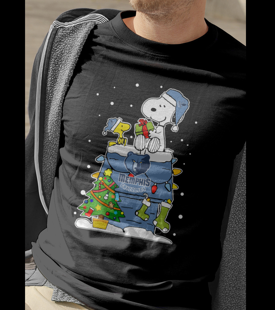 Memphis Grizzlies Snoopy Christmas Cheer T-Shirt