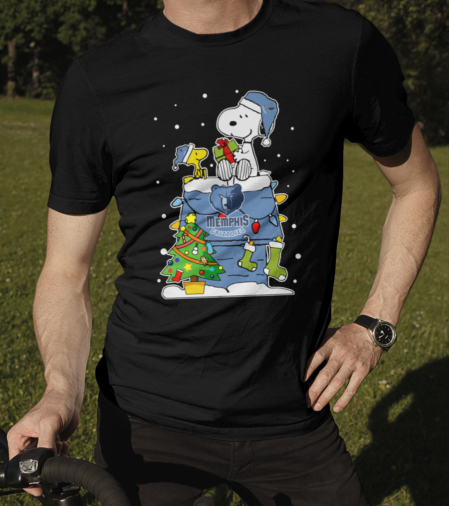 Memphis Grizzlies Snoopy Christmas Cheer T-Shirt