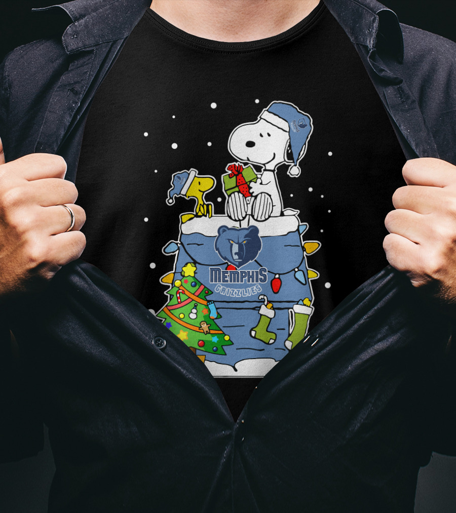 Memphis Grizzlies Snoopy Christmas Cheer T-Shirt