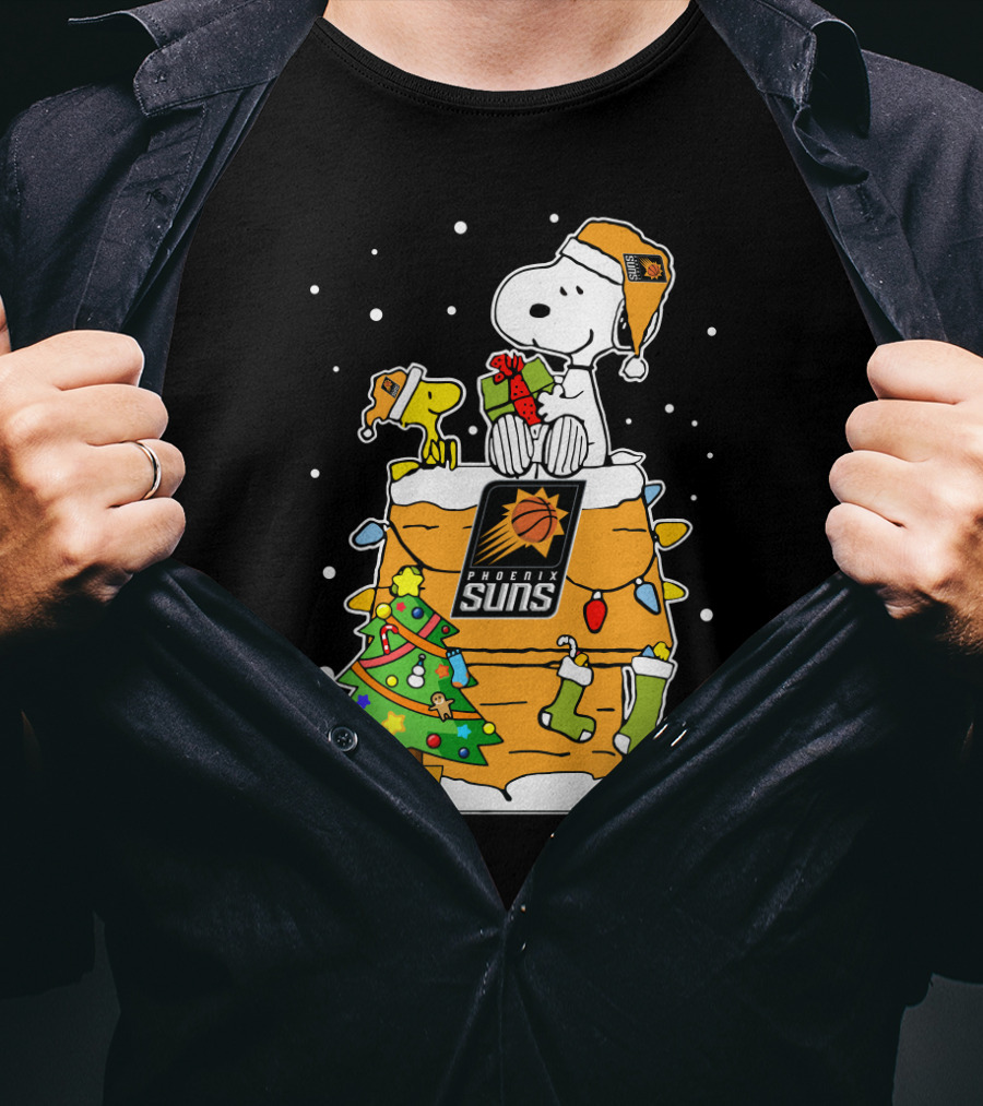 Phoenix Suns Christmas Snoopy And Woodstock Holiday Delight T-Shirt